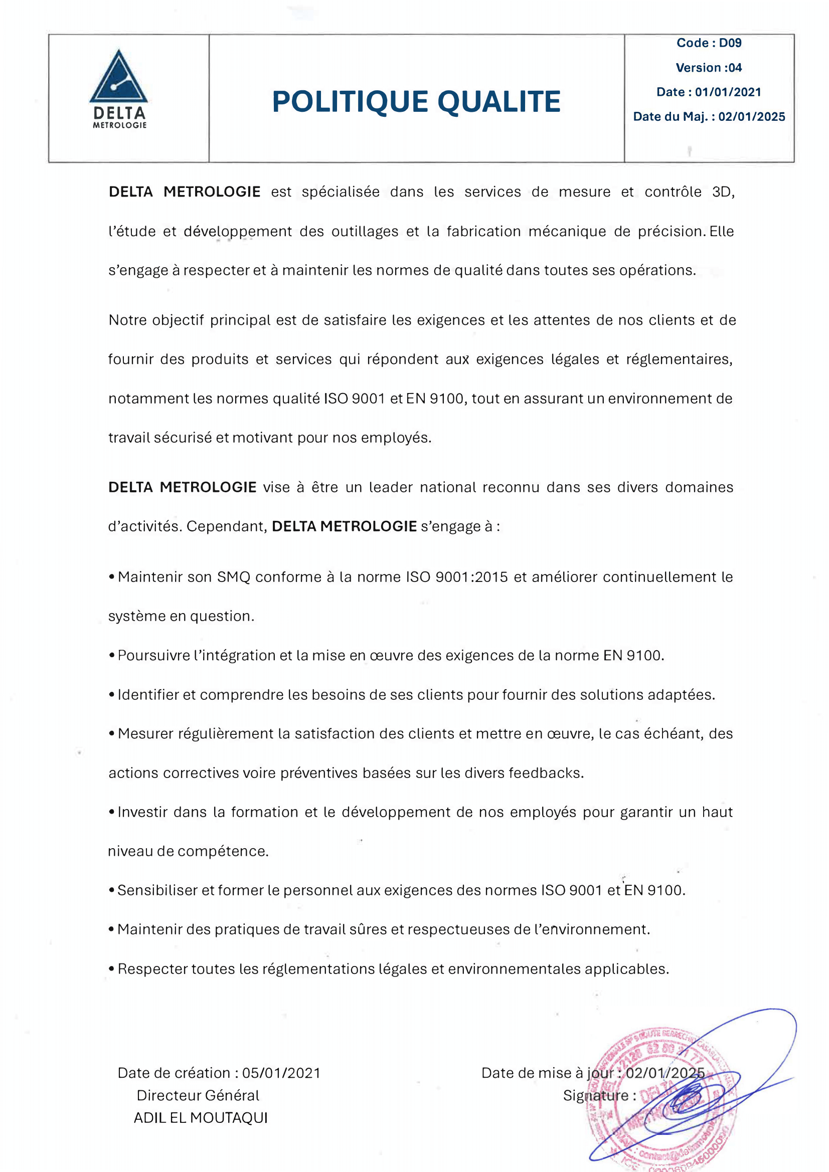 politique qualite